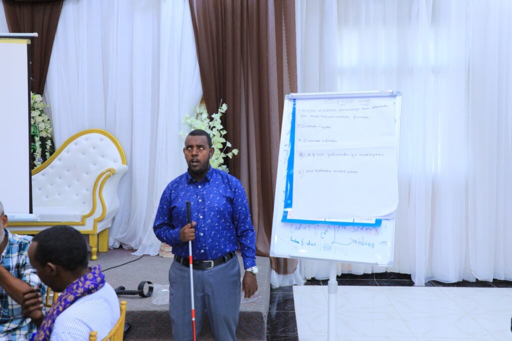 Awareness session for the Implementation of Convention on the Rights of Persons with Disabilities (CRPD) for disability groups in Banadir region.