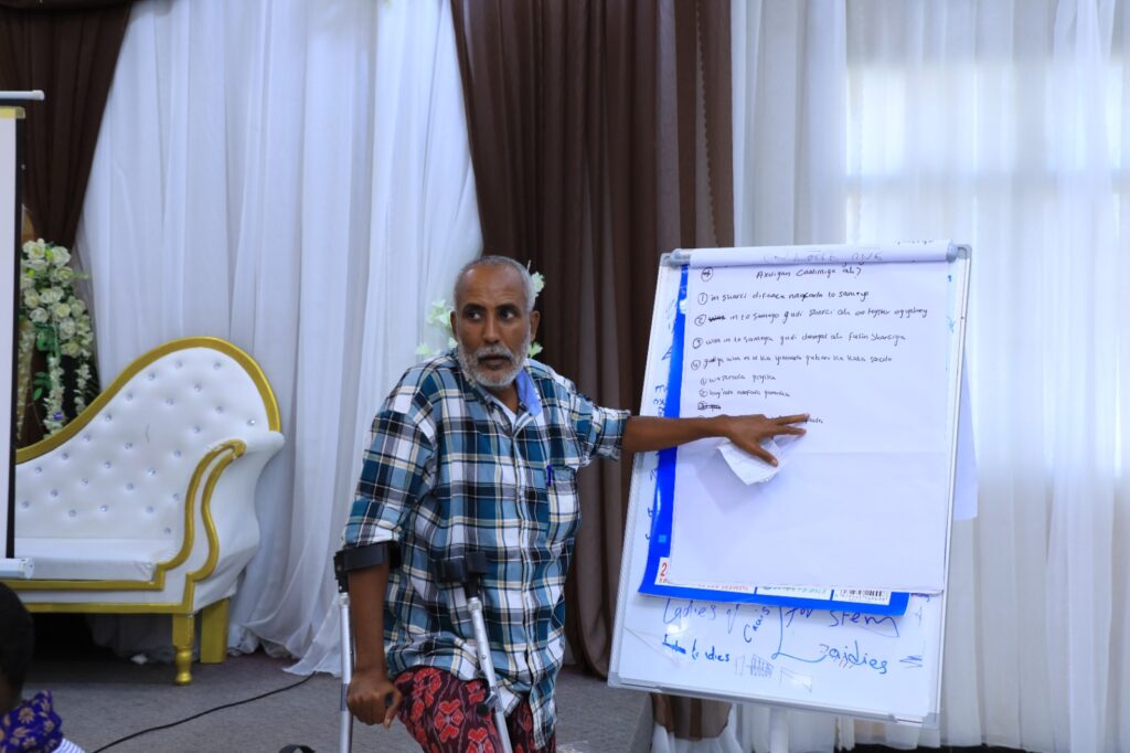 Awareness session for the Implementation of Convention on the Rights of Persons with Disabilities (CRPD) for disability groups in Banadir region.